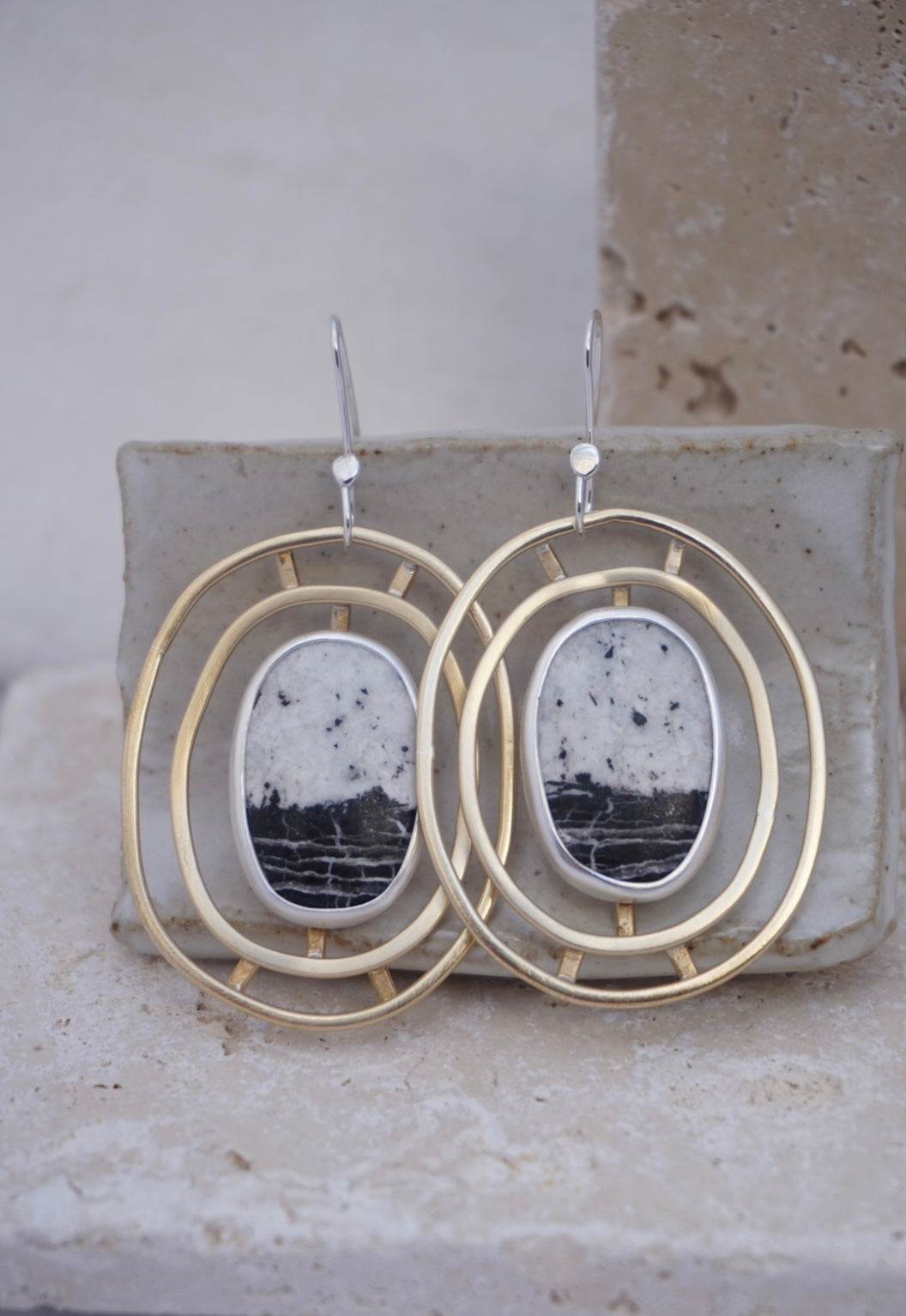 White Buffalo Earrings spiderweb